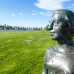 Die Skulptur Á heimleið von Gunnfriður Jónsdóttir, ©Sabine Burger, Alexander Schwarz, 2014-06-06_P1050376_00081
